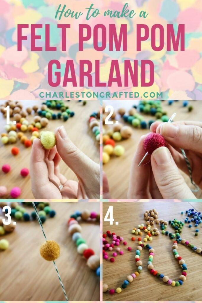 Make a Felt Ball Garland the Easy Way - DIY Candy