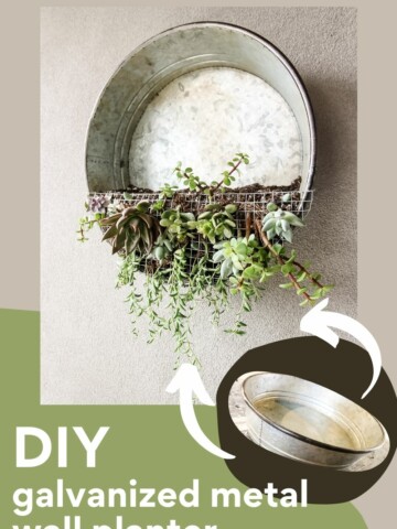 DIY galvanized metal wall planter