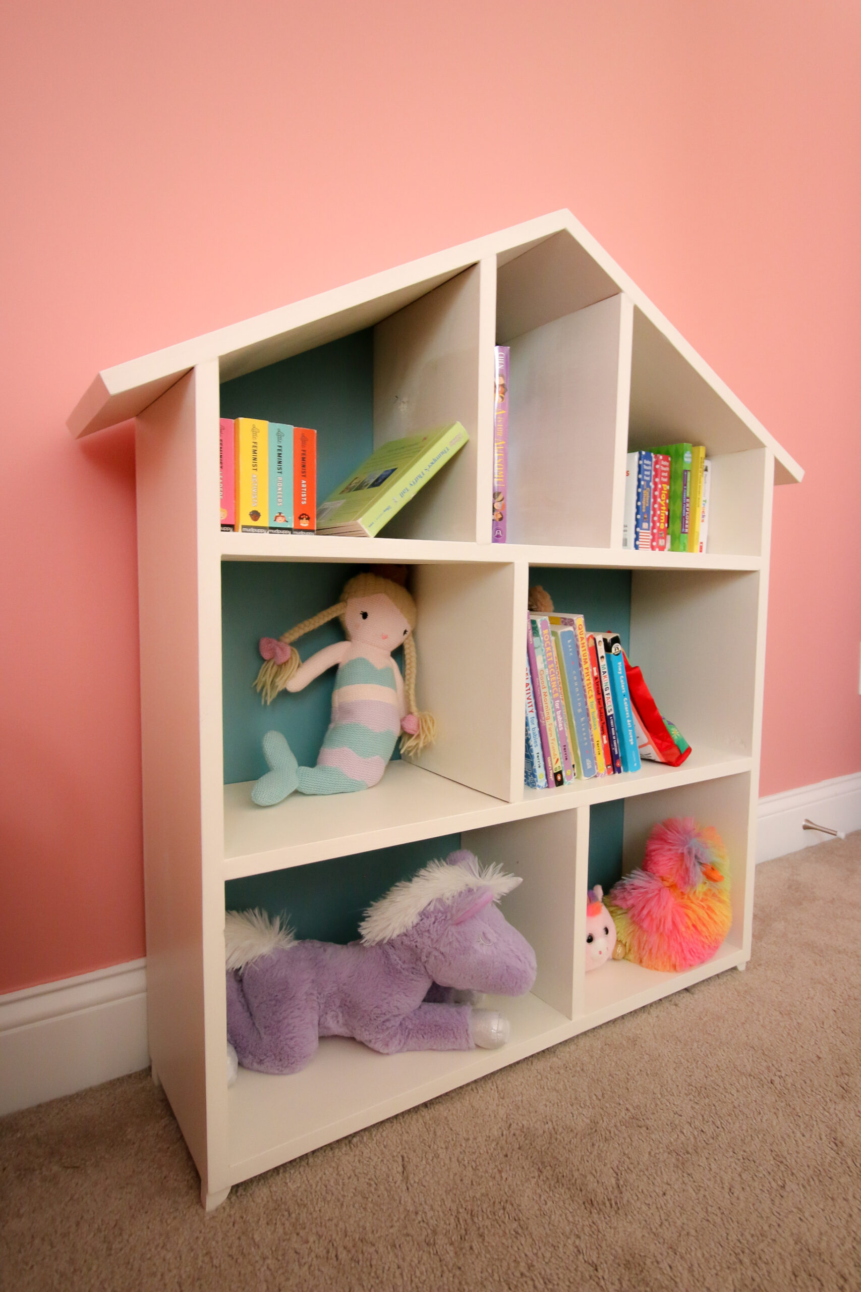 How to build a DIY dollhouse bookshelf