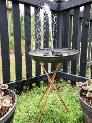 how to build a DIY copper bird bath