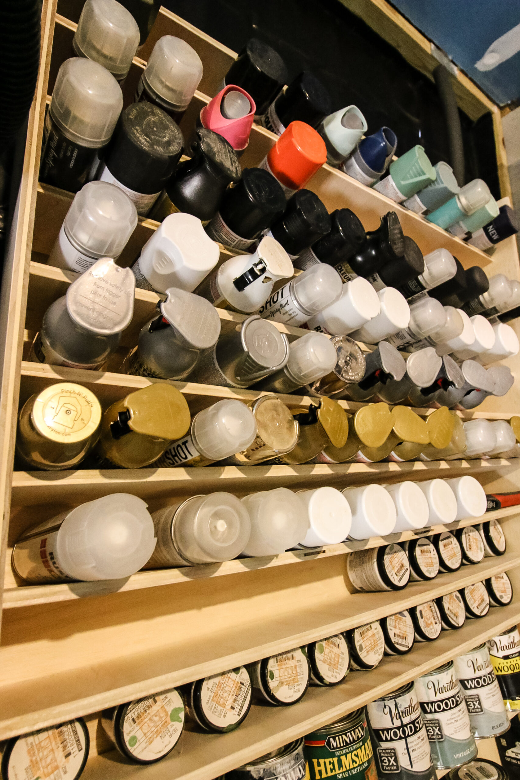 Spray Paint Storage Rack Plans