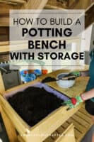 How to build a potting bench with storage- PDF plans