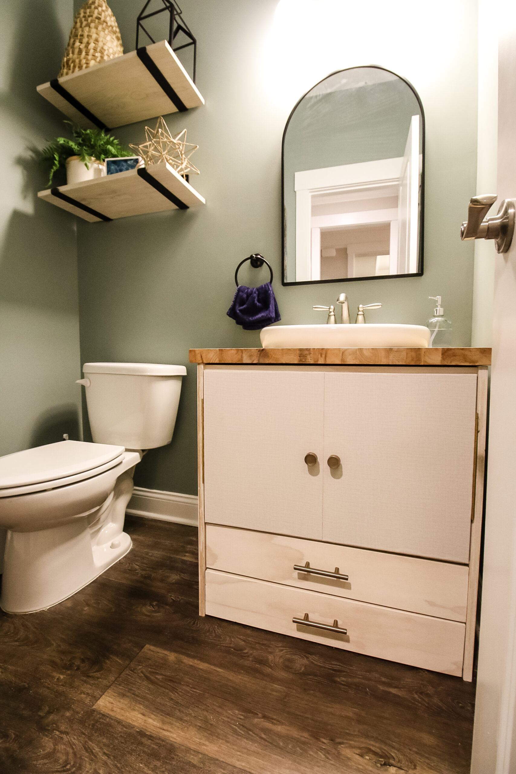 DIY Bathroom Vanity Floor Standing Shelf Storage Cabinet Washbasin