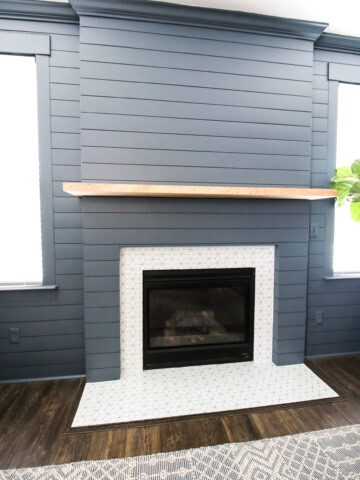 How to make a DIY shiplap fireplace - Charleston Crafted