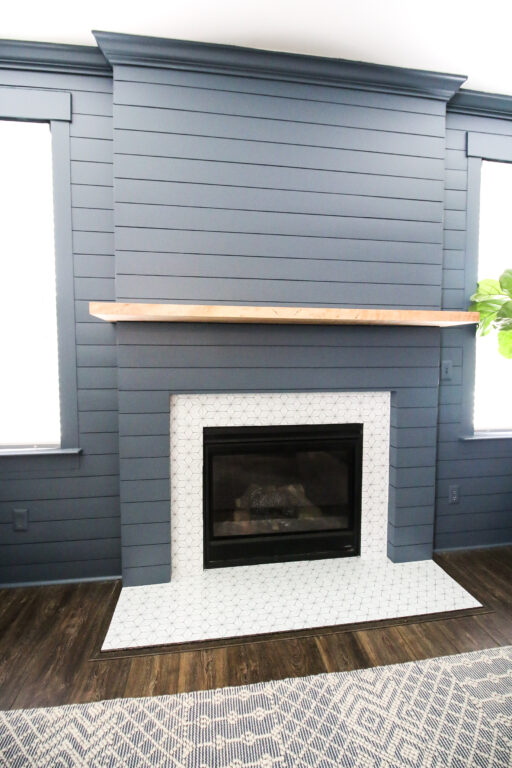 How to make a DIY shiplap fireplace