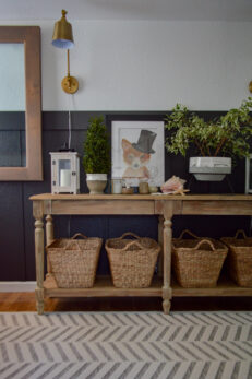 Black Board And Batten Entryway At The Little Cottage Summer 2020 BHG Www.foxhollowcottage.com DIY Home Decorating Improvemnt Ideas 69 231x347 