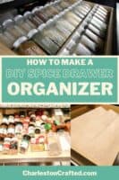 DIY wooden spice drawer organizer