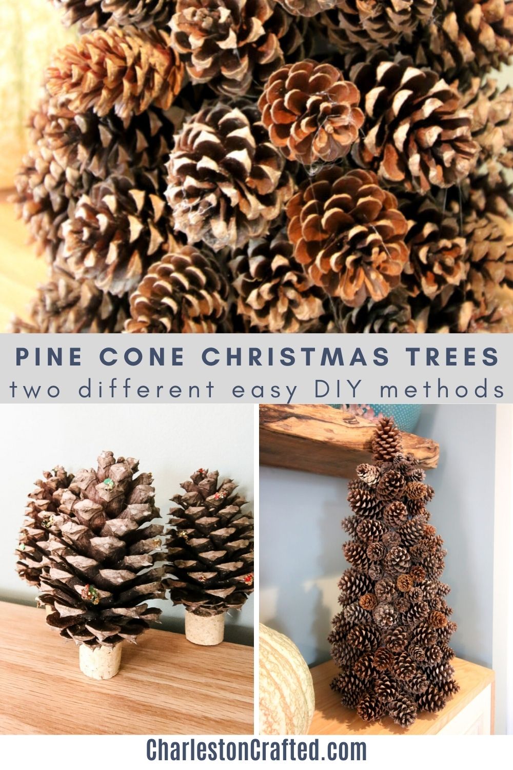 Super Easy Pinecone Christmas Tree Craft - DIY Christmas Tree Crafts