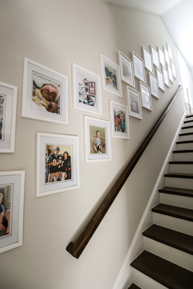 How to hang a stairway gallery wall