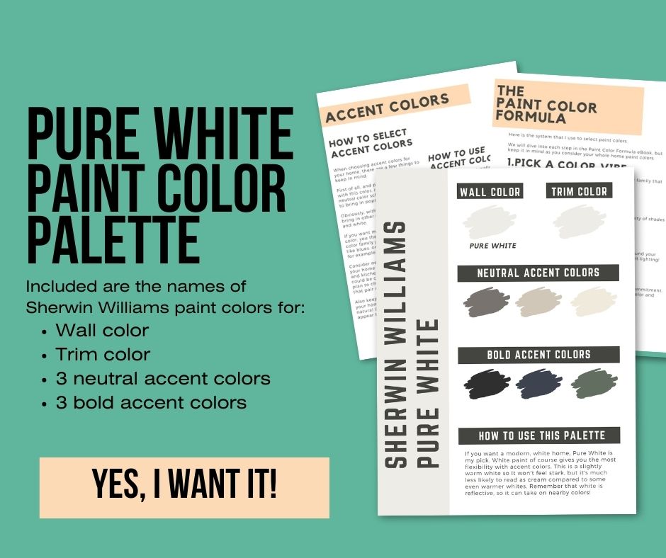 pure white color palette mockup