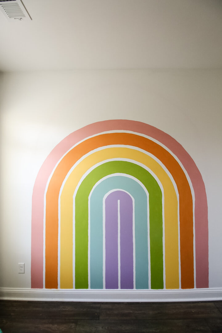 How to paint a rainbow mural