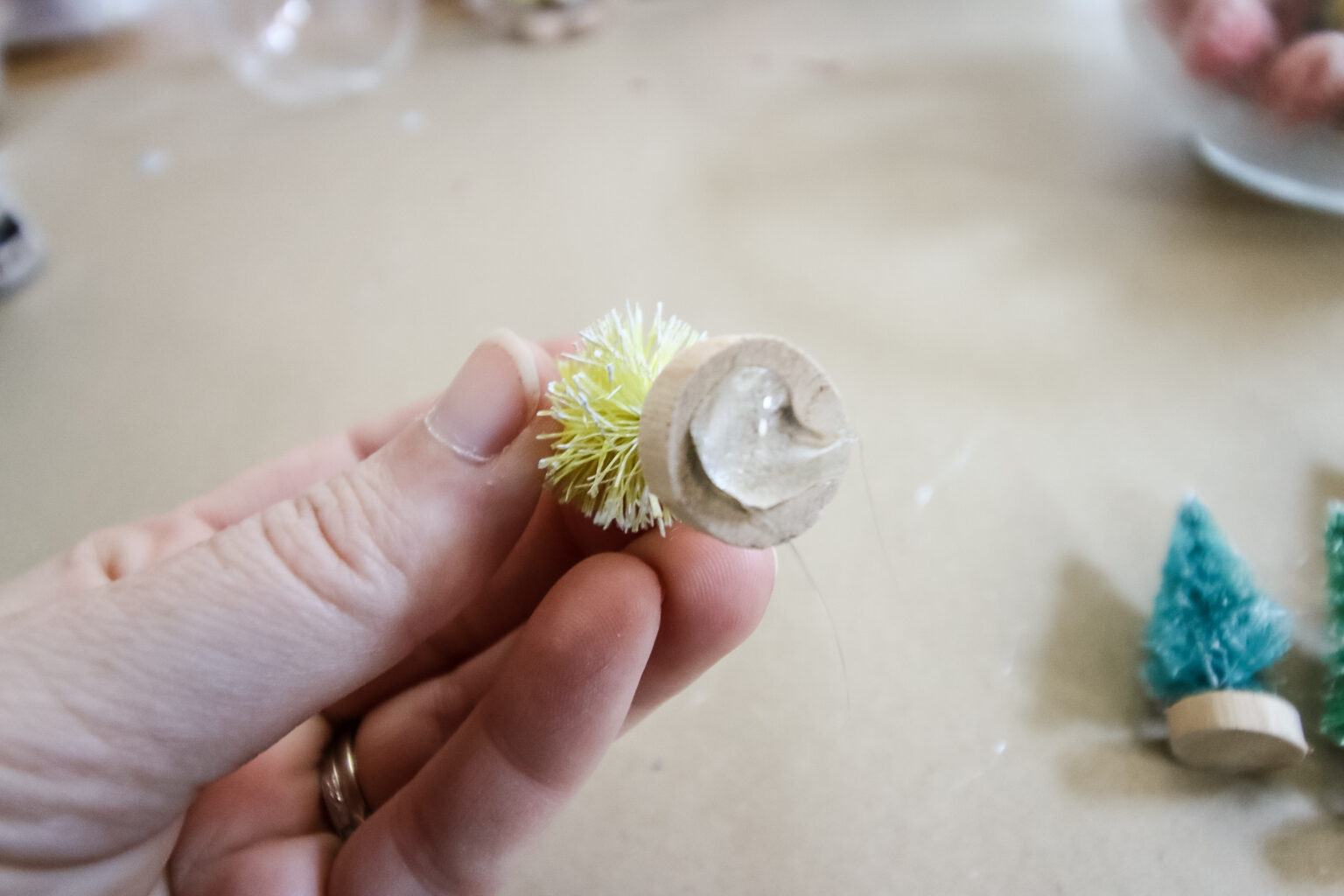 DIY Bottle Brush Tree Christmas Ornaments