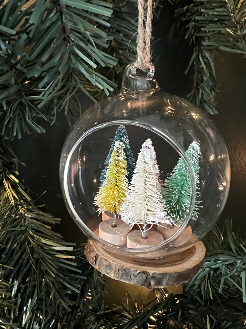 DIY Bottle Brush Tree Christmas Ornaments