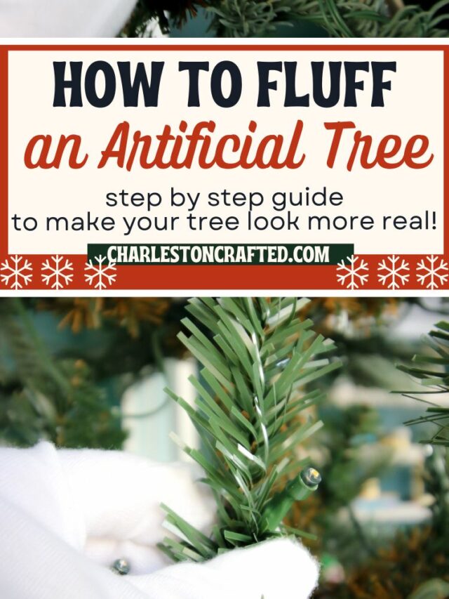 How to fluff an artificial Christmas tree • Charleston Crafted