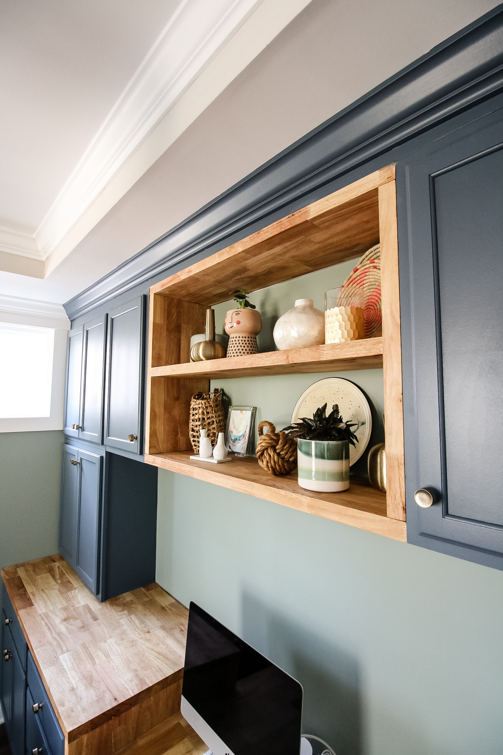 How to Build Open Shelving Above Cabinets for Custom Look