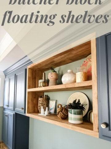 DIY butcher block floating shelves - Charleston Crafted