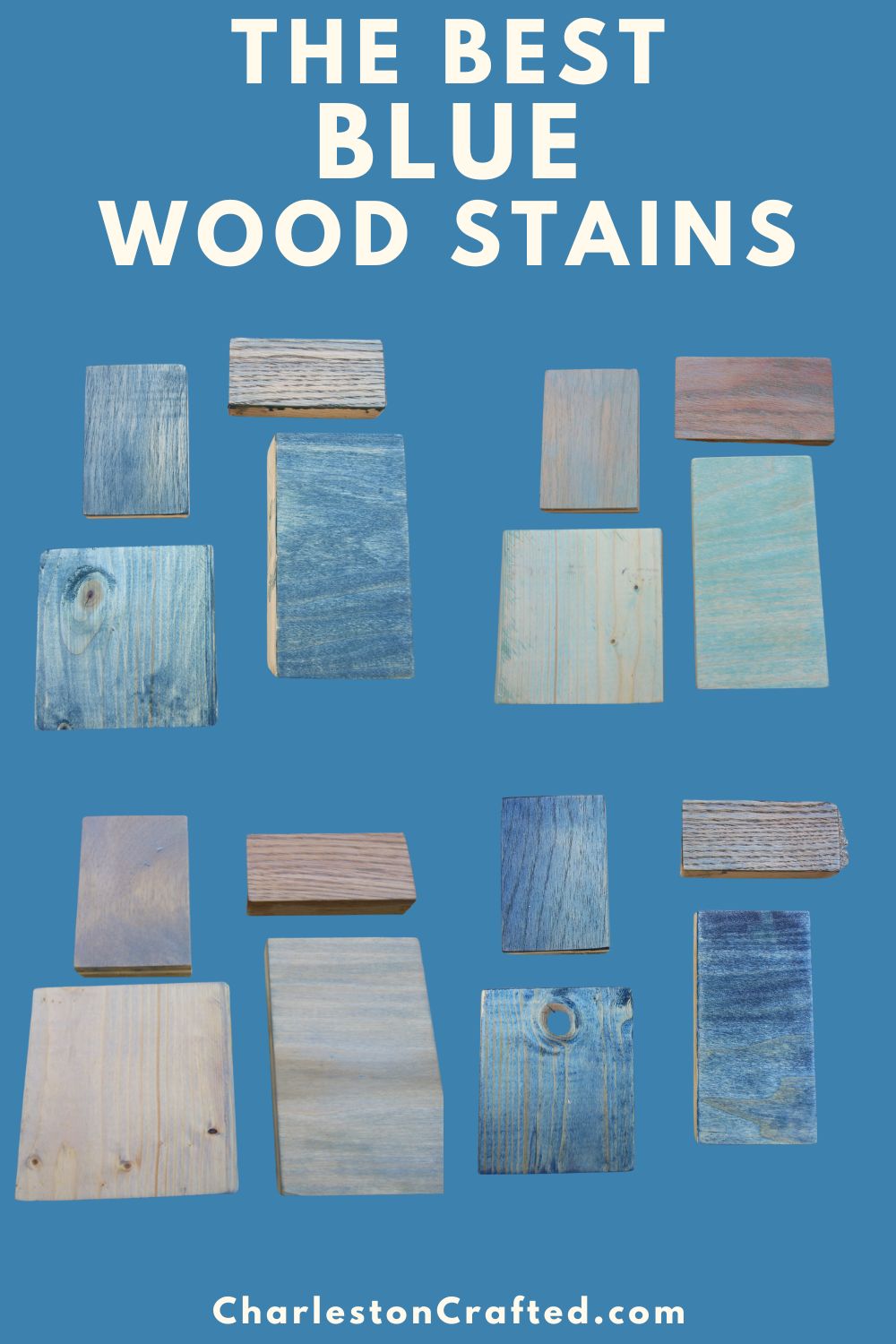 Project with 6 Shades of Blue Stain - Semi Transparent vs Solid - Stain vs  Dye vs Mica