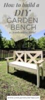 Easy DIY garden bench- with plans!