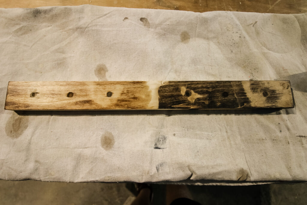 homemade wood fillers on stained wood