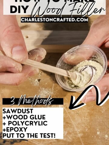 how to make DIY wood filler