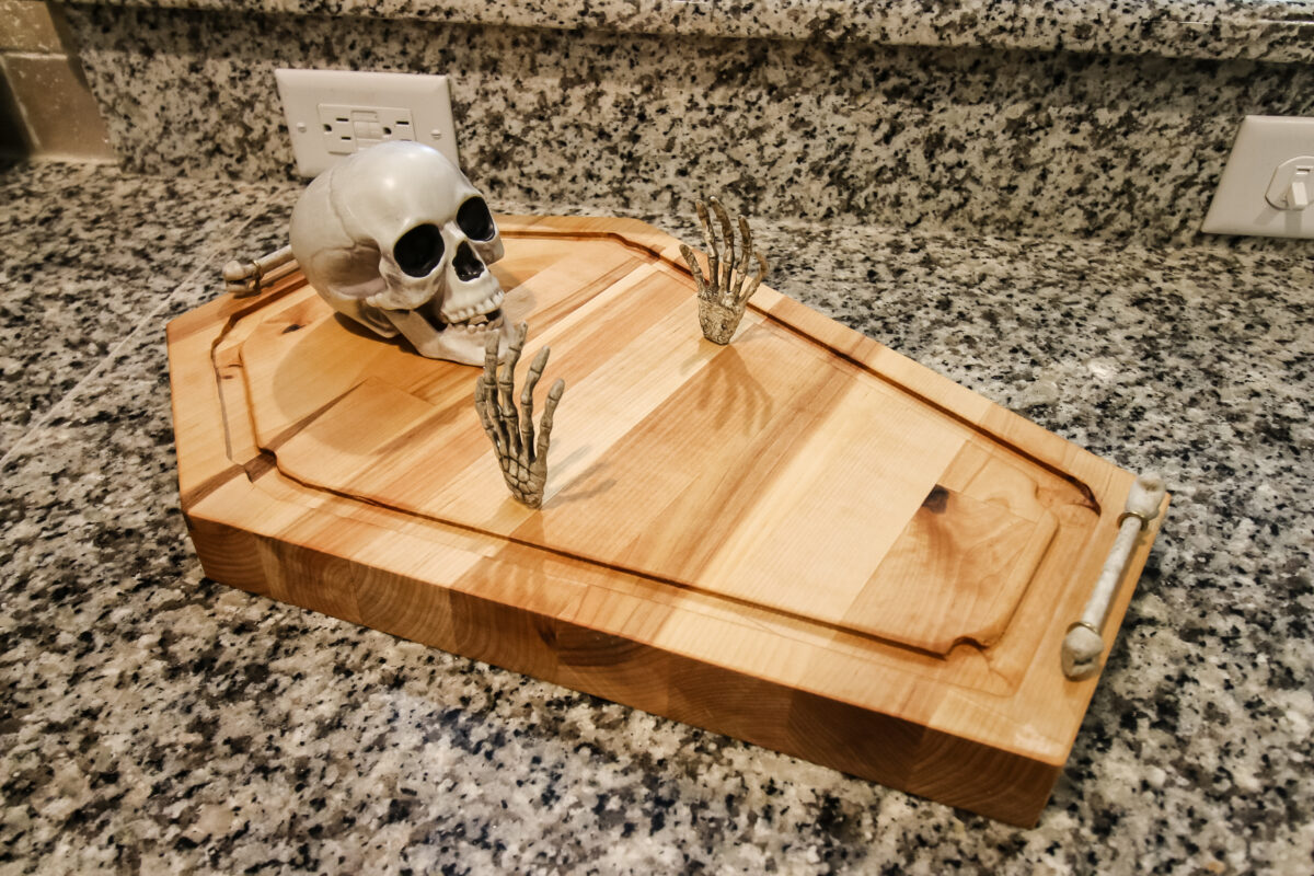 Skeleton Cheese Board
 How to make a DIY skeleton cheeseboard