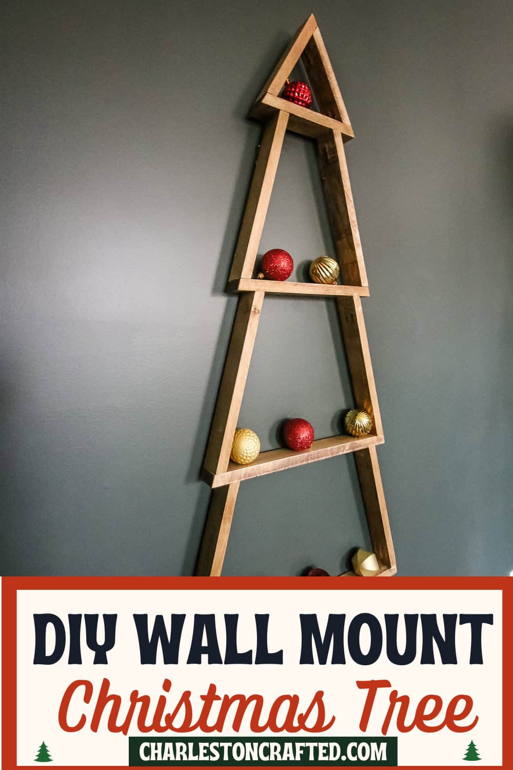 Wall mount Christmas tree - Charleston Crafted