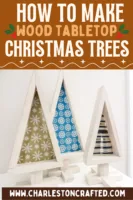 DIY wooden tabletop Christmas trees