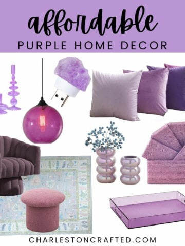 affordable purple home decor