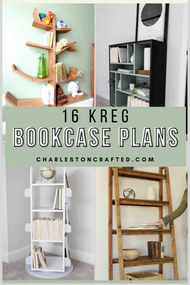 16 easy DIY Kreg Jig Bookcase Plans