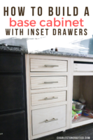 How to build a base cabinet with drawers