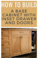 How to build a base cabinet with a drawer and doors