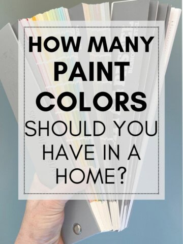 How many paint colors should you have in a home?