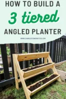 DIY angled three tiered planter