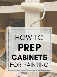 how to prep cabinets for painting