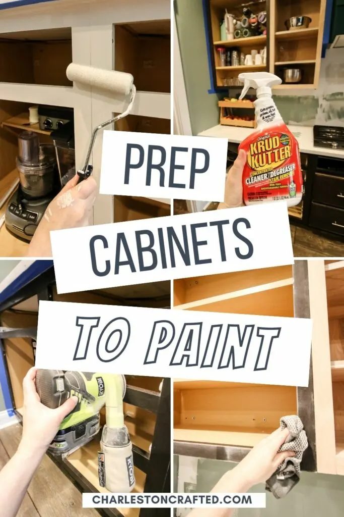 how to prep cabinets for painting
