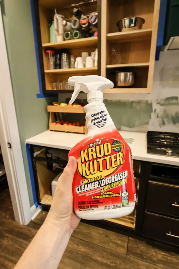 krud cutter to clean kitchen cabinets