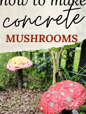 How to make DIY concrete mushrooms - Charleston Crafted