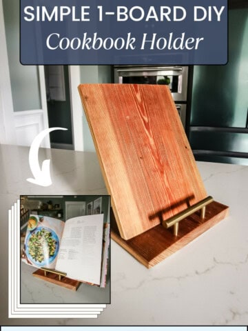 DIY cookbook holder - Charleston Crafted