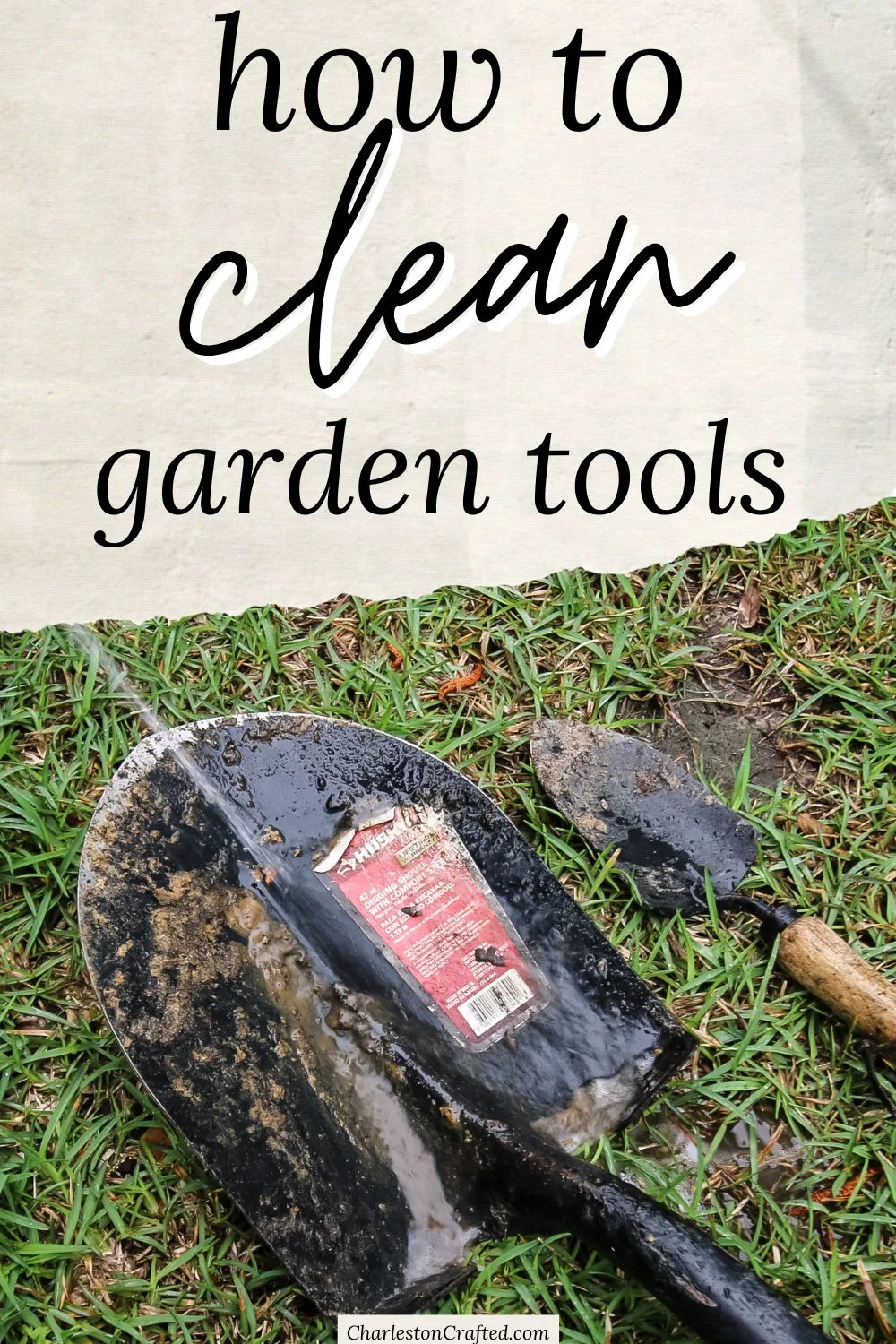 how to clean garden tools