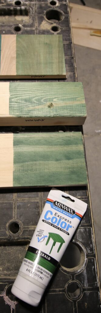 Minwax Express Color - Emerald green wood stain