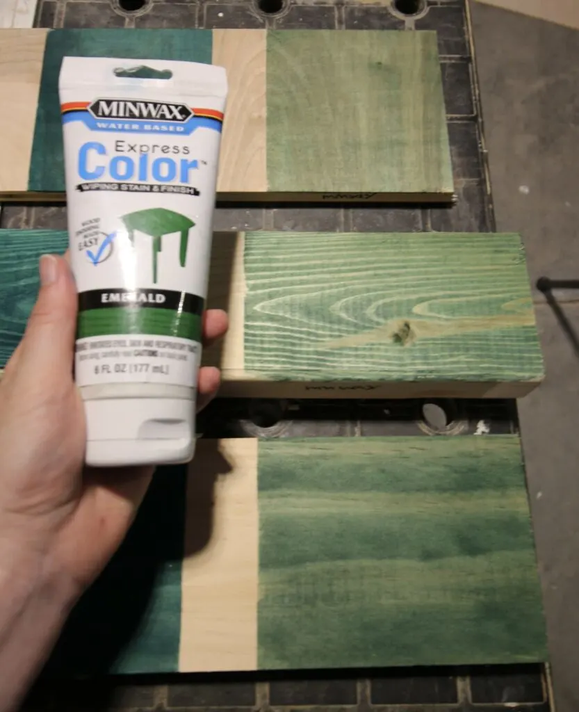 Minwax Express Color - Emerald green wood stain