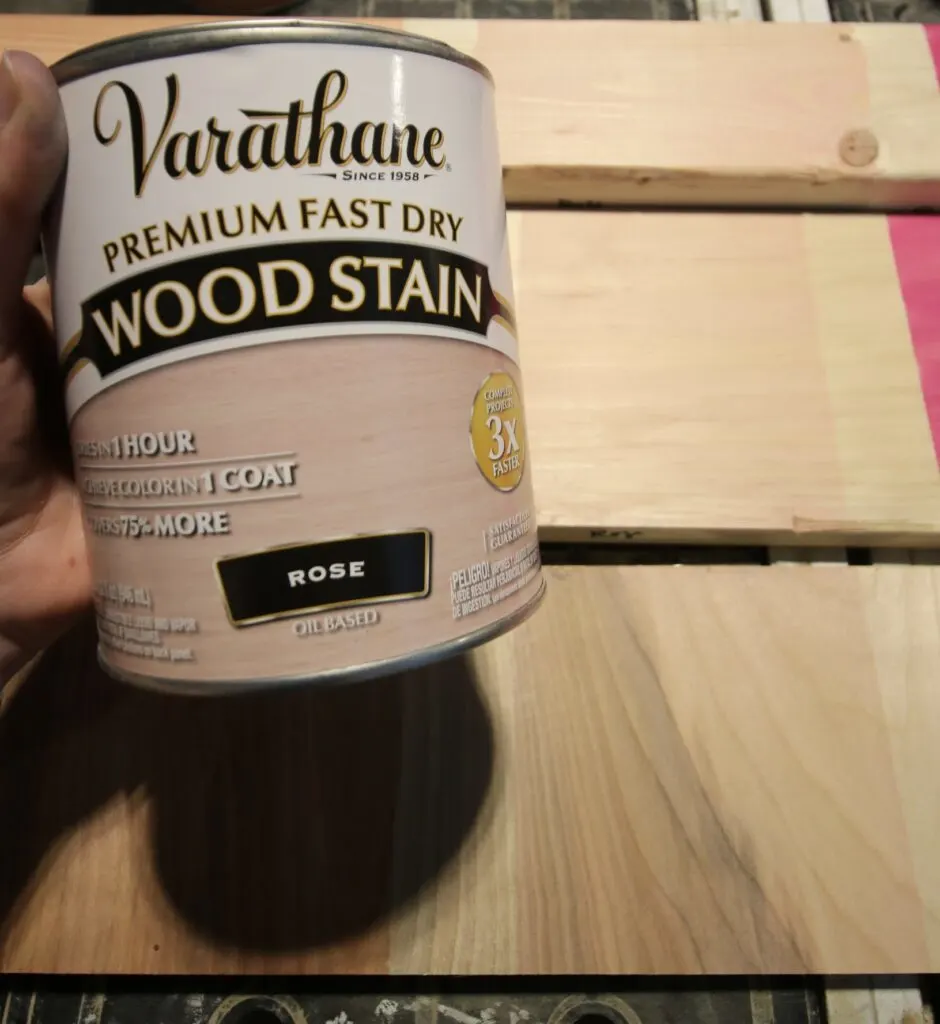 varathane rose pink wood stain