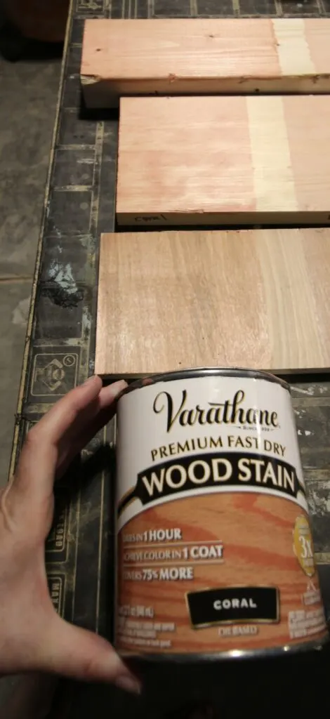 varathane coral pink wood stain