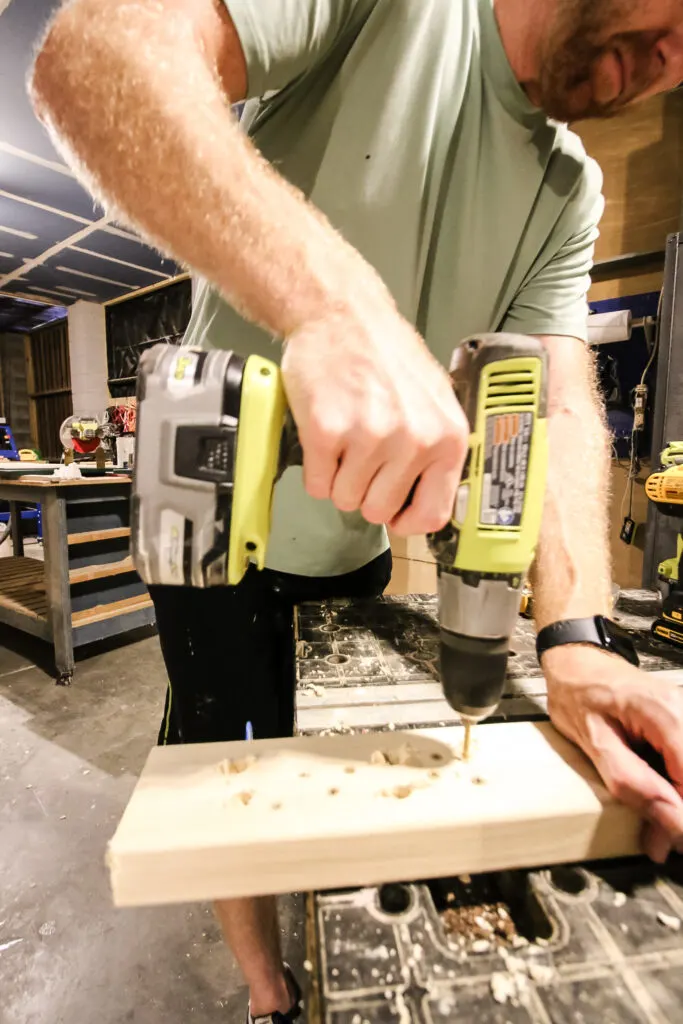 Drilling hole with Ryobi drill