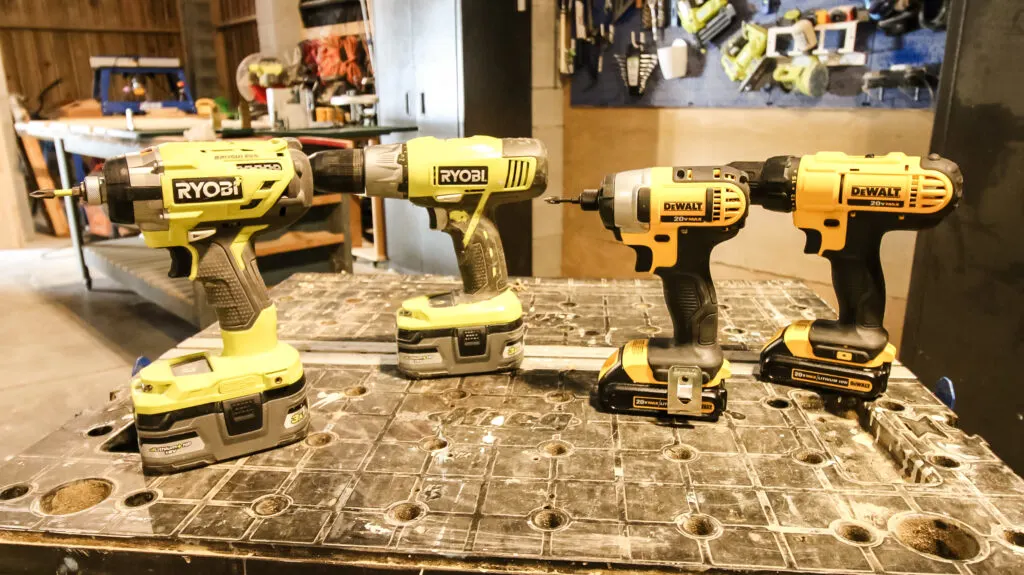 dewalt and ryobi drills and drivers