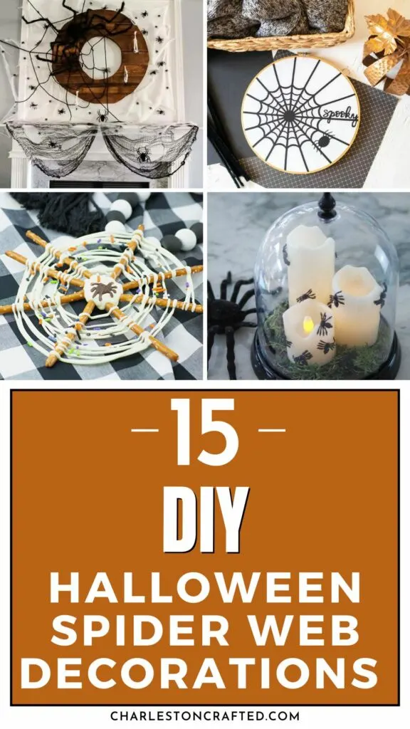 DIY spider web decorations for Halloween