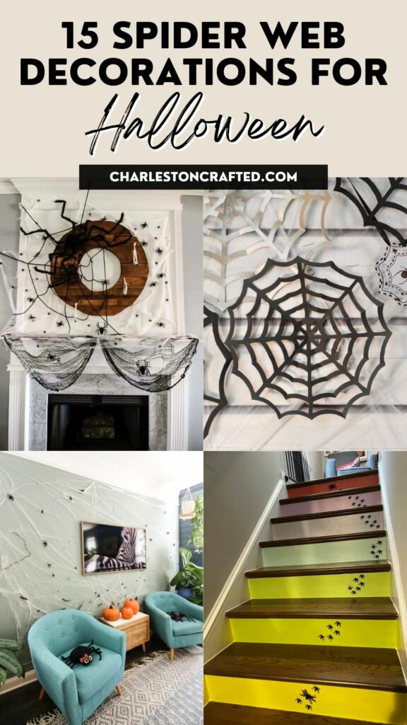 DIY spider web decorations for Halloween