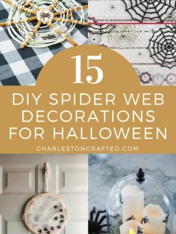 DIY spider web decorations for Halloween