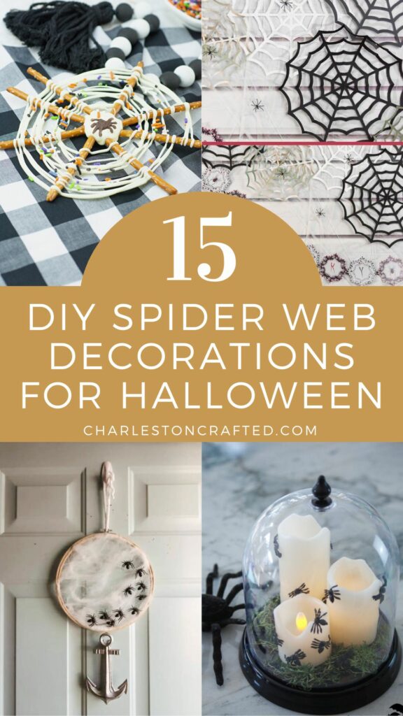 DIY spider web decorations for Halloween