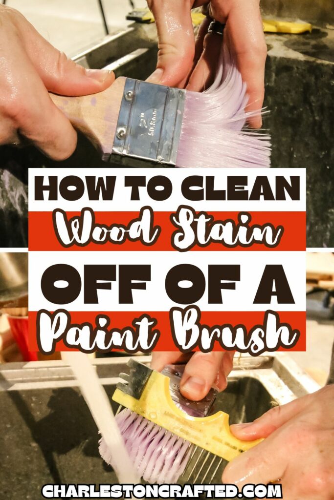 How to clean wood stain off of a paint brush